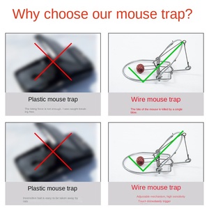Trampa para <span class=keywords><strong>Ratones</strong></span> <span class=keywords><strong>de</strong></span> Hierro Resistente y <span class=keywords><strong>de</strong></span> Alta Eficiencia, Mecanismo <span class=keywords><strong>de</strong></span> Captura para la Exterminación <span class=keywords><strong>de</strong></span> Roedores <span class=keywords><strong>Domésticos</strong></span>, Origen Zhejiang, Modelo Antiguo - Product Image 3