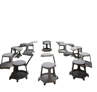 Chaise éducative confortable pliable et Interactive pour étudiants, avec accoudoir d'écriture, tablette populaire