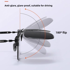 Lunettes de soleil polarisées UV400 à clipser pour la conduite, les sports de plein air et l'utilisation de jour/nuit - Unisexe, sans danger pour les yeux - Product Image 2