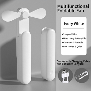 <b>Mini</b> Foldable Handheld Fan Portable Multi-functional Emergency Power Bank Small Electric Fan Gift Type-C 3-Speed Outdoor 2000mAh - Product Image 2