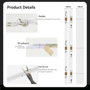 แถบไฟแอลอีดี IP68กลางแจ้งกันน้ำได้, ไฟแอลอีดี576LED ตัวโคมไฟสีทองแดงสายรัด LED อัจฉริยะยาว1ม. DC12V/24V 6000K/6500K - Product Image 5