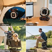Kipas Camping USB Pengisian Daya LED dengan Remote Control dan Daya 40000mAh yang Dapat Diisi Ulang