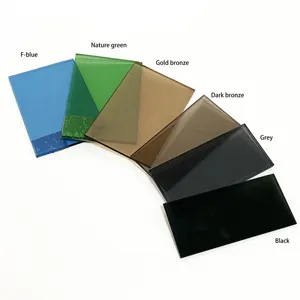 5mm 6mm 7.3 inch 19mm windows tempered glass sheet black float glass price