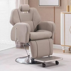 Silla de Barbería de Diseño en Cuero, Portátil, para Exteriores, de Metal, para Salón de Belleza y Peluquería, en Oferta - Product Image 1