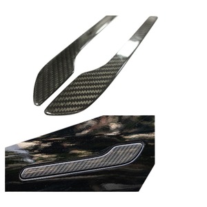 Poignées de porte en fibre de carbone sèche de haute qualité, modèle 3, couvre-poignées de porte, poignées de porte de voiture pour Tesla Model 3 2019+ - Product Image 1