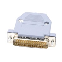 Conector de Diagnóstico Automotriz DB44 de 3 Filas Tipo Soldadura Macho Hembra con Carcasa de Plástico Gris