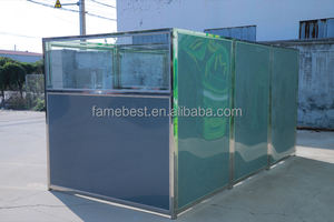 Commercio all'ingrosso di alta qualità canile 304 in acciaio inox Pet cane gabbia chiusura a bottone modello solido cane riscaldato canile per uso esterno - Product Image 4