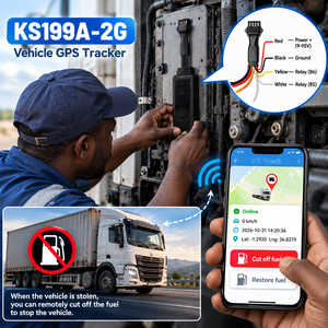 Traceur GPS 2G <span class=keywords><strong>pour</strong></span> voiture, traceur de véhicule GSM, GPS BDS, coupure à distance de la pompe à carburant, détection ACC, antivol, DC 9 à 95V, gestion de flotte - Product Image 3