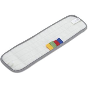 Tête de balai serpillère en microfibre Boardwalk MFM185BCFDZ bleue 18 x 5, microfibre plate fendue avec fixation auto-agrippante, lot de douze - Product Image 5