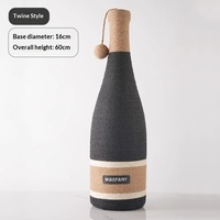 Poteau à gratter pour chat en sisal résistant à l'usure, structure d'escalade pour chat, support en forme de bouteille de vin, jouet d'auto-entretenissement, planche à gratter JPZZ