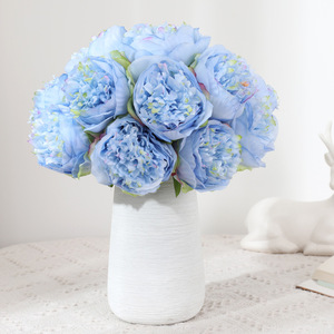 Fleurs de pivoine artificielles à 5 têtes en soie, haute simulation, pour la décoration de la maison et de mariage - Product Image 4