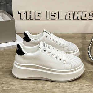 Shell Toe kleine weiße Schuhe Damen Plattform besohlte neue vielseitige lässige Turnschuhe erhöhte Turnschuhe - Product Image 3