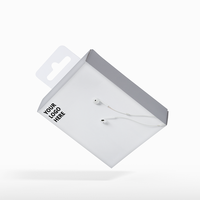 Boîte d'emballage en papier personnalisée avec languette suspendue pour écouteurs et accessoires de téléphone