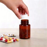 Boîtes de rangement transparentes en plastique anti-fuite pour pilules, médicaments, poudres, réactifs, cylindres vides de 20 ml