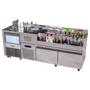 Yenilikçi Tasarım Özelleştirilebilir Elektrikli 1500W Paslanmaz Çelik Modüler Kokteyl Bar Tezgahı Sprey Soğutmalı Üniversal Voltaj - Product Image 1
