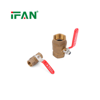 Vanne à boisseau sphérique en laiton IFAN avec poignée papillon pour le contrôle de l'eau potable, vanne à boisseau sphérique en laiton pour système de chauffage, fabricant