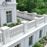 Vente directe d'usine, balustrade en GRC, garde-corps orné, design sculpté, villa de luxe, balcon, balustrade, clôture