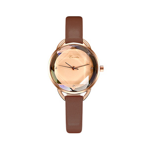 Reloj de Pulsera de Cuarzo para Mujer, Estilo Vintage Literario, Fresco, Minimalista, con Correa de Cuero - Product Image 1