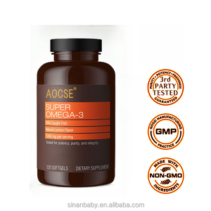 Op maat gemaakte label Natuurlijke <span class=keywords><strong>Omega</strong></span> <span class=keywords><strong>3</strong></span> Visolie Softgel <span class=keywords><strong>Capsules</strong></span> Drievoudige Sterkte Hoge EPA/DHA GMP Gecertificeerd voor Hersenen en Hartgezondheid - Product Image 2