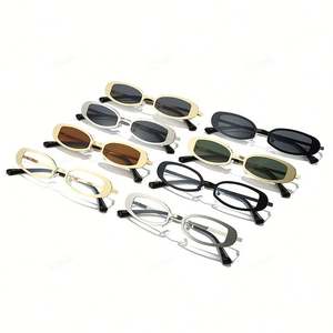 Gafas de Sol Retro Punk Personalizadas con Logotipo 2025, Gafas de Sol Ovaladas Pequeñas de Aleación con Protección UV400 para Hombre y Mujer - Product Image 4