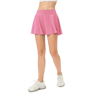 Grosir rok olahraga tenis berlipat rok Golf Yoga dansa wanita dengan celana pendek