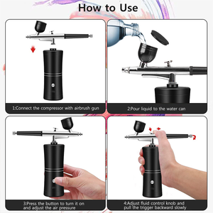 Professional Rechargeable Airbrush Compressor for Nail Art Hair Color Facial Hydrating Makeup for Salon Use - Product Image 4