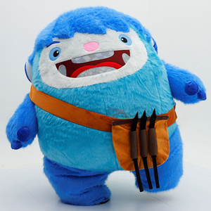 Costume Gonfiabile da Mascotte Mostro Blu per Adulti, <span class=keywords><strong>Noleggio</strong></span> per <span class=keywords><strong>Halloween</strong></span>, Carnevale, Feste in Maschera, Vestito da Personaggio dei Cartoni Animati Gigante 2,2m - Product Image 1