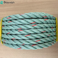 Corde en PP à 3 brins pour usage maritime, diamètre 14 mm, colorée, facile à assembler, haute flottabilité - Offre Spéciale