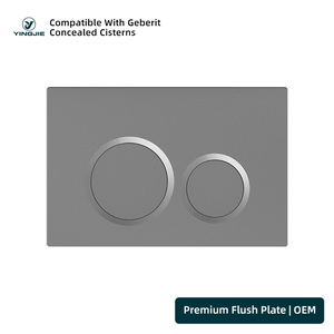 Plaque de chasse d'eau double à 2 boutons en ABS doré pour <span class=keywords><strong>Geberit</strong></span>, pour WC suspendu avec réservoir encastré personnalisé à carreler - Product Image 4