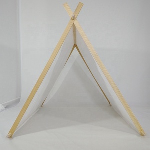 Tente pour <span class=keywords><strong>tipi</strong></span> en bois, Camping indien, de haute qualité, intérieur, toile de coton, avec cadre, blanc - Product Image 5