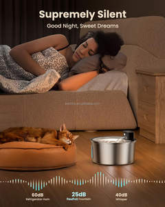 Tempat Minum Anjing Kucing Otomatis Nirkabel Sensor Baru <span class=keywords><strong>2026</strong></span>, Stainless Steel, Baterai 5000mAh - Product Image 6