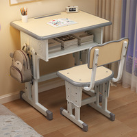 Ensemble table et chaise d'étude individuelle moderne et durable 2026, réglable en hauteur, en métal, pour l'école, le bureau à domicile et la chambre