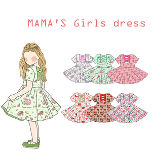 Abito Estivo per Ragazze dal Design Unico con Fiocco Personalizzato sul Retro, Stili Personalizzati per <span class=keywords><strong>Mamma</strong></span> e Figlia - Product Image 1
