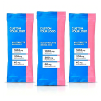 Sachets de poudre d'électrolytes végétaliens saveur fruitée, marque privée OEM, supplément sportif pour l'énergie, l'hydratation et le soutien immunitaire
