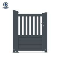 Portail moderne en aluminium à persiennes, clôture extérieure pour l'intimité, portail d'entrée de jardin résidentiel, sur mesure