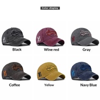 Gorra de Béisbol Clásica TX10261, Lavada y Desgastada, con Bordado 3D en PVC, 6 Paneles, Ajustable, con Logotipo de Letras Always75 para las Cuatro Estaciones
