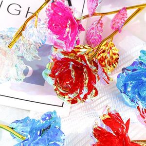 ดอกกุหลาบฟอยล์สีทองเหลือบมุก DIY - ดอกไม้ประดิษฐ์หลากสีสันสำหรับของขวัญวันวาเลนไทน์ วันเกิด และวันแม่ - Product Image 1