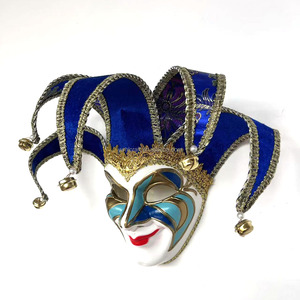 HLC Masques <span class=keywords><strong>de</strong></span> fête Joker vénitien Décoration murale Mascarade <span class=keywords><strong>Masque</strong></span> Mardi Gras <span class=keywords><strong>Bleu</strong></span> Or <span class=keywords><strong>Venise</strong></span> Carnaval <span class=keywords><strong>Masque</strong></span> complet Fabricant - Product Image 6