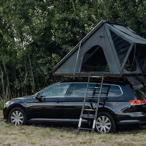 Carpa de techo moderna y portátil con carcasa rígida para las 4 estaciones, para acampar al aire libre, con escalera. - Product Image 3
