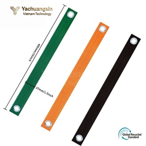 Piquets de tente Yachuangxin 400 mm en tissu Oxford vert, orange, noir, norme mondiale de recyclage, pour camping et usage extérieur, lot de 3 - Product Image 3