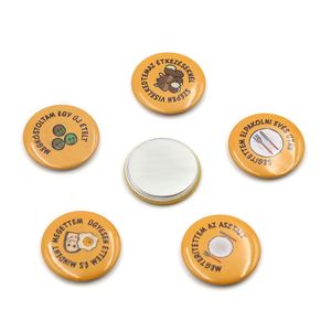 Hot Selling Round Button Travel Souvenir 50 58 65 70 75Mm Northern Lights & Moose Alaska <b>Fridge</b> Tourist Magnet - Product Image 4