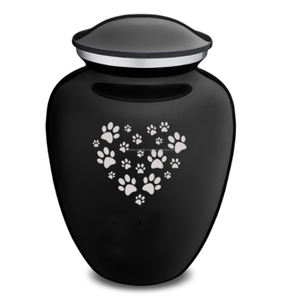Classic Pewter Paw Print Medium Pet Cremation <b>Urn</b> for <b>Cat</b> & Dog Pet Ashes Cremation Memorial Handmade <b>Urns</b> - Product Image 6