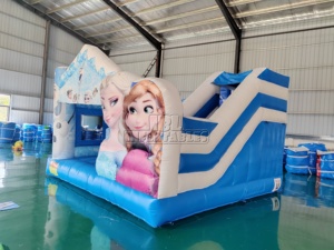 Château Gonflable Commercial Princesse avec Toboggan Combo pour Filles, Château Gonflable avec Toboggan et Structure de Rebond Certifiée CE pour <span class=keywords><strong>Location</strong></span> Événementielle - Product Image 2