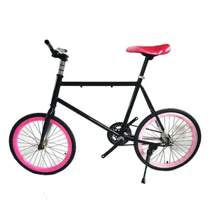 Bicicleta fixie clásica 700C/bicicleta fixie OEM 700C piñón fijo bicicletas de piñón fijo de acero de una sola velocidad con frenos de cubo