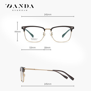 Danda Eyewear F51112 Lunettes rectangulaires en titane pour hommes, montures légères anti-UV pour un usage quotidien - Product Image 5