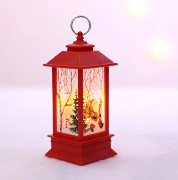 Christmas Lantern Lights Evermore Mini Cheap Antique ABS Warm White Red LED Lantern