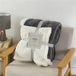 Benutzer definiertes Logo Großhandel flauschigen Luxus warm weich andere Sherpa Flanell Fleece Bettdecken wirft für Winter Doppelbett Sofa