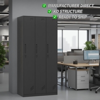 Armoire à casiers multi-portes avec serrure à clé, revêtement antirouille, casier métallique parfait pour la salle de sport, le bureau, l'école ou le vestiaire