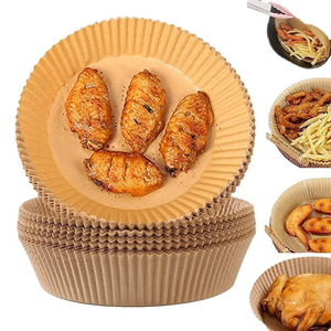 Revestimientos antiadherentes a prueba de aceite para freidora de aire Revestimientos de papel pergamino desechables, papel para hornear <span class=keywords><strong>Airfryer</strong></span> a prueba de agua - Product Image 6