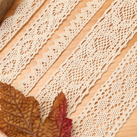 Erkoumi personnalisé Stock évidé coton dentelle garniture durable coton dentelle ruban bricolage artisanat dentelle pour la main chapeau accessoires